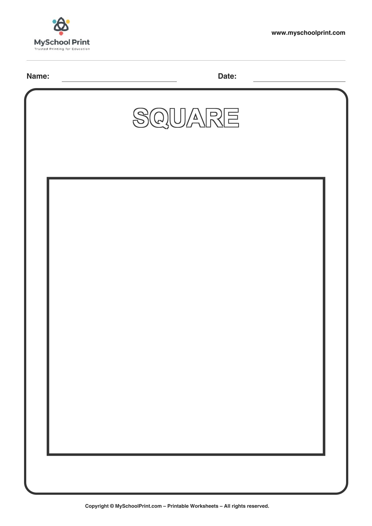 shape coloring worksheet 64 for preschool and kindergarten