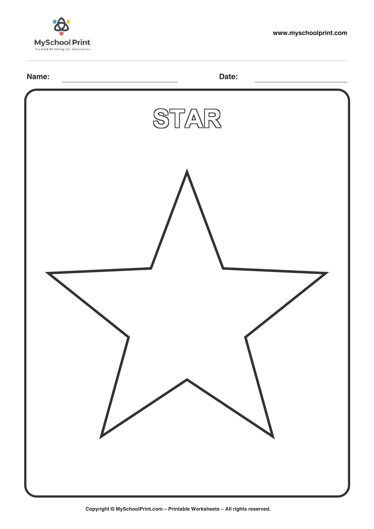 shape coloring worksheet 65 for preschool and kindergarten