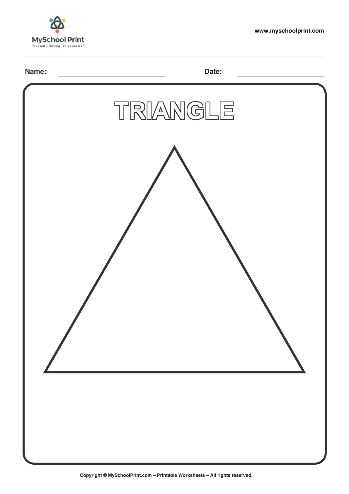 shape coloring worksheet 66 for preschool and kindergarten