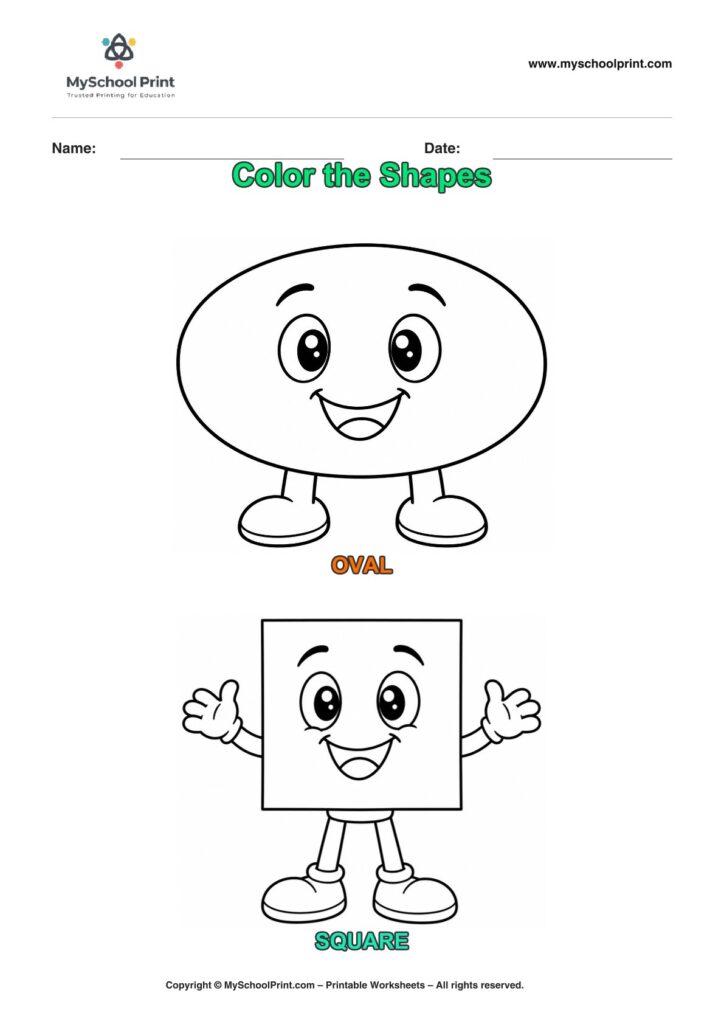 shape coloring worksheet 78 for preschool and kindergarten