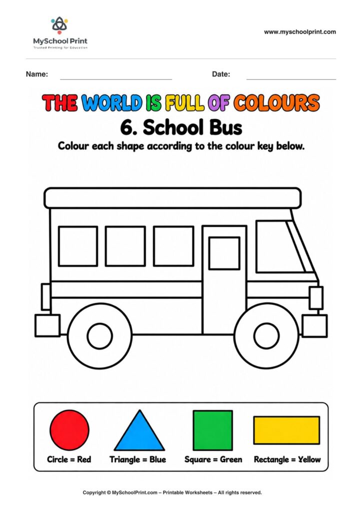 shape coloring worksheet 88 for preschool and kindergarten