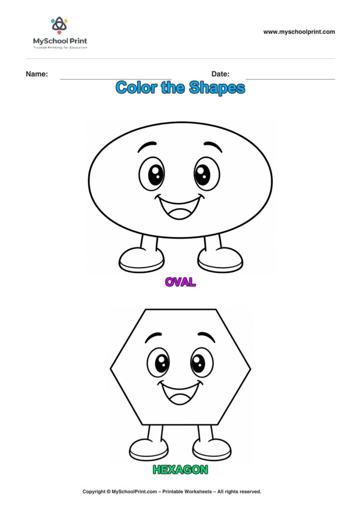 shape coloring worksheet 89 for preschool and kindergarten