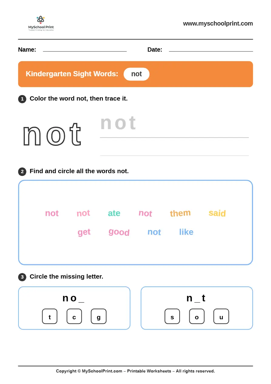 sight words worksheet 25 for kindergarten reading practice