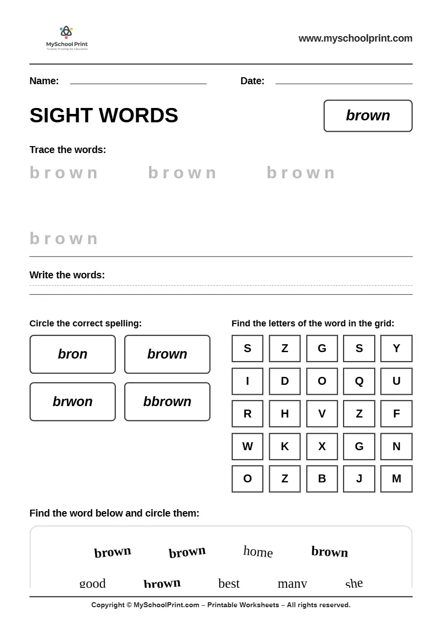 sight words worksheet 48 for kindergarten reading practice