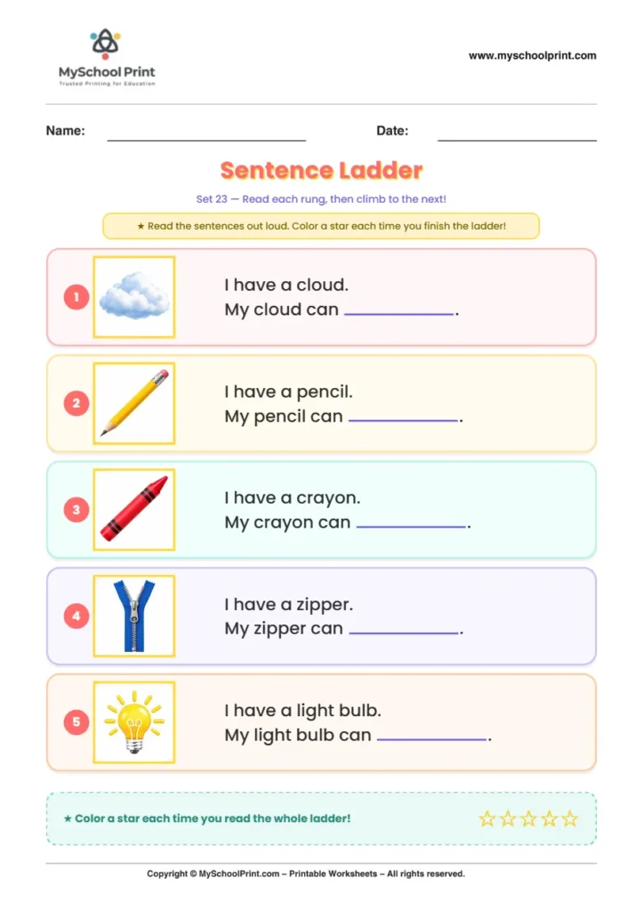 Simple English Reading Worksheet 248 for Kindergarten