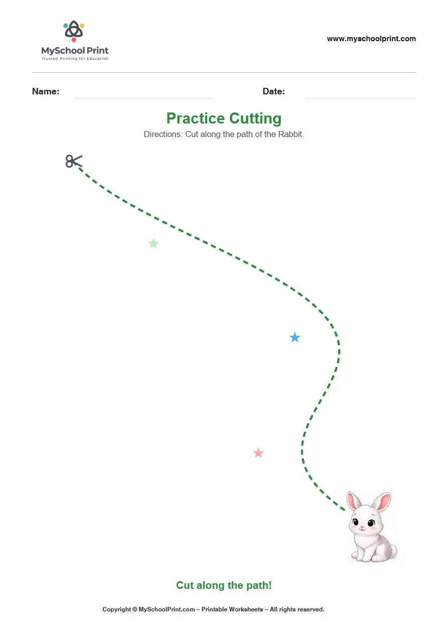 Scissor activity worksheet 01 for kids