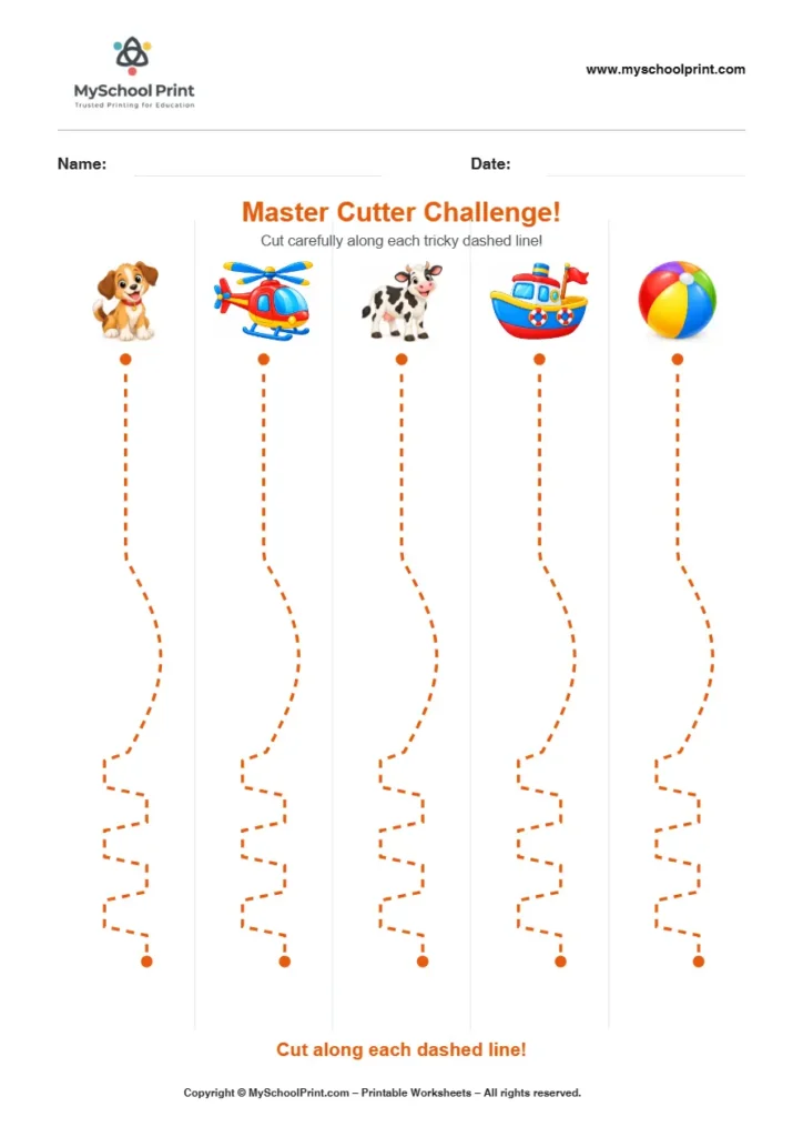 Scissor activity worksheet 101 for kids
