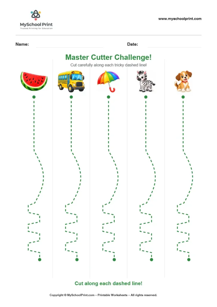 Scissor activity worksheet 108 for kids