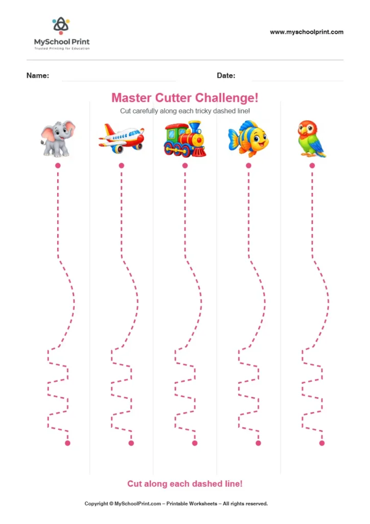 Scissor activity worksheet 112 for kids
