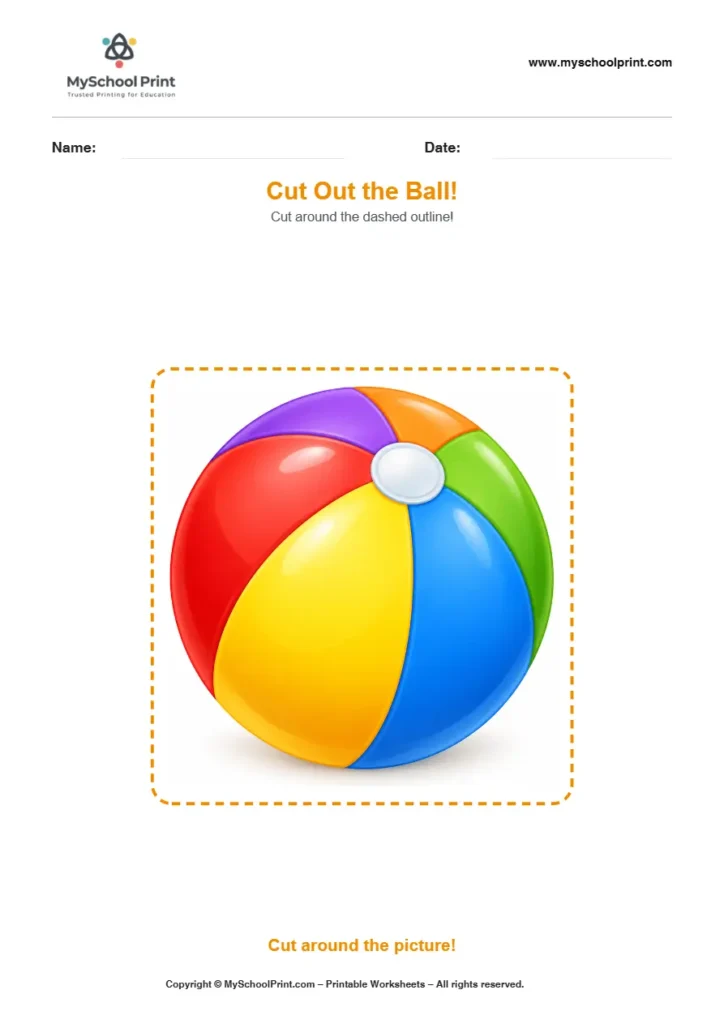 Scissor activity worksheet 118 for kids