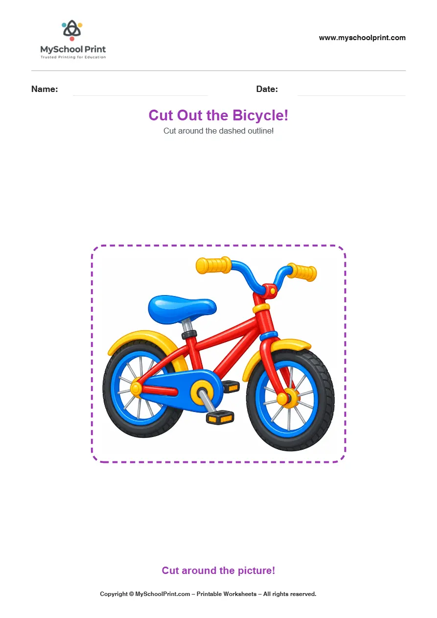 Scissor activity worksheet 120 for kids