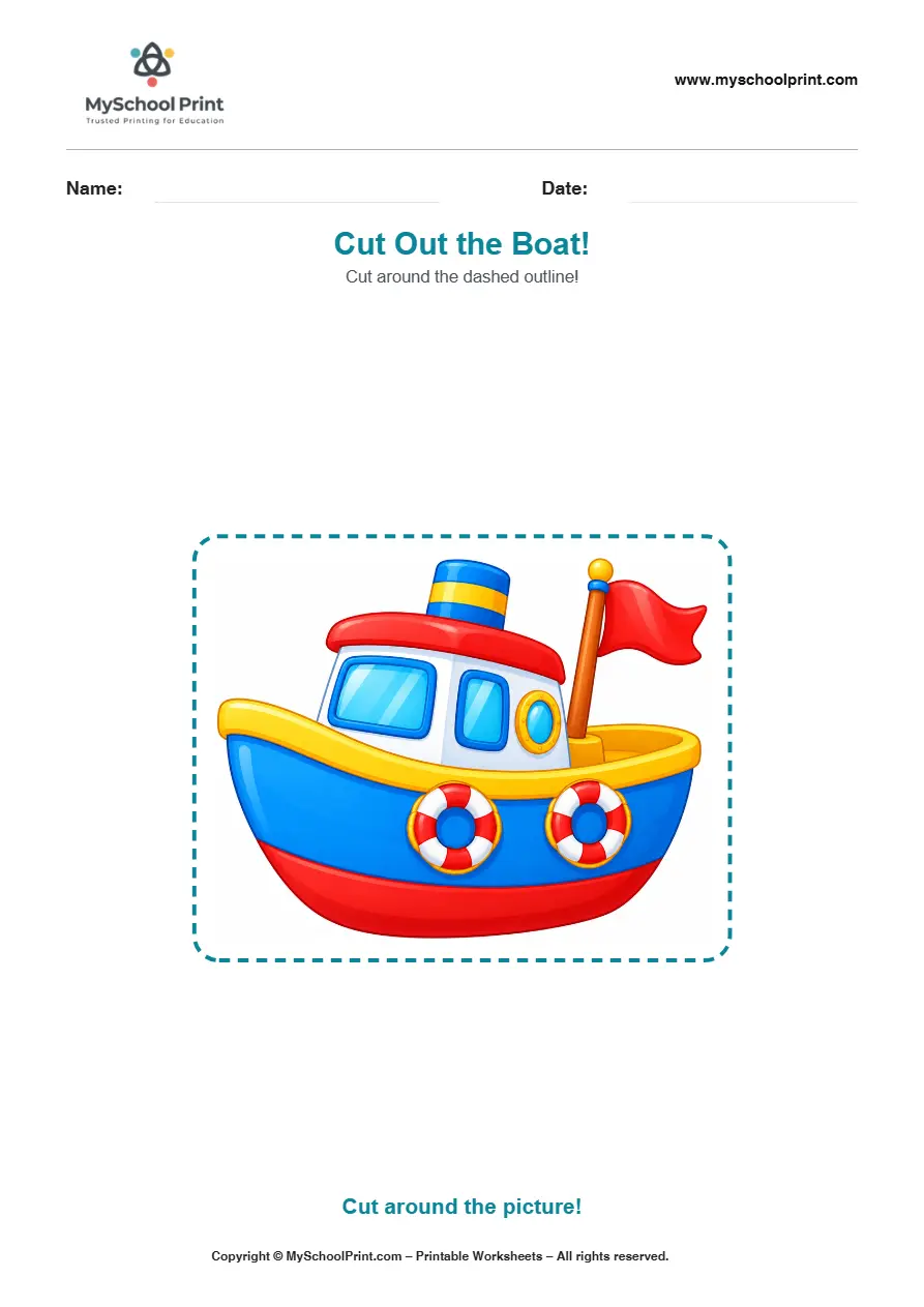 Scissor activity worksheet 121 for kids