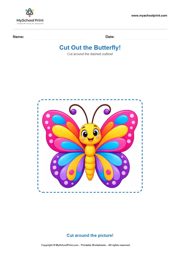 Scissor activity worksheet 123 for kids