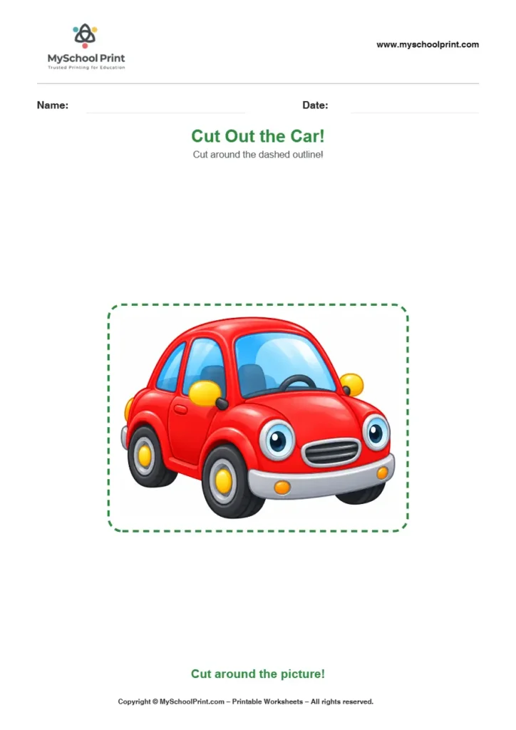 Scissor activity worksheet 124 for kids
