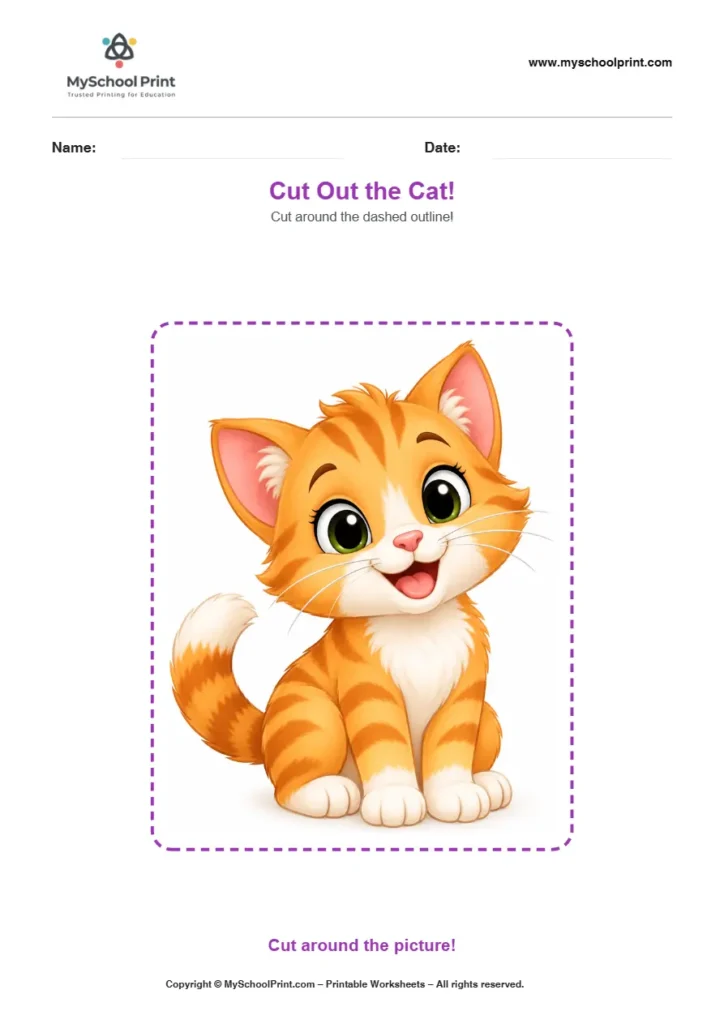 Scissor activity worksheet 126 for kids