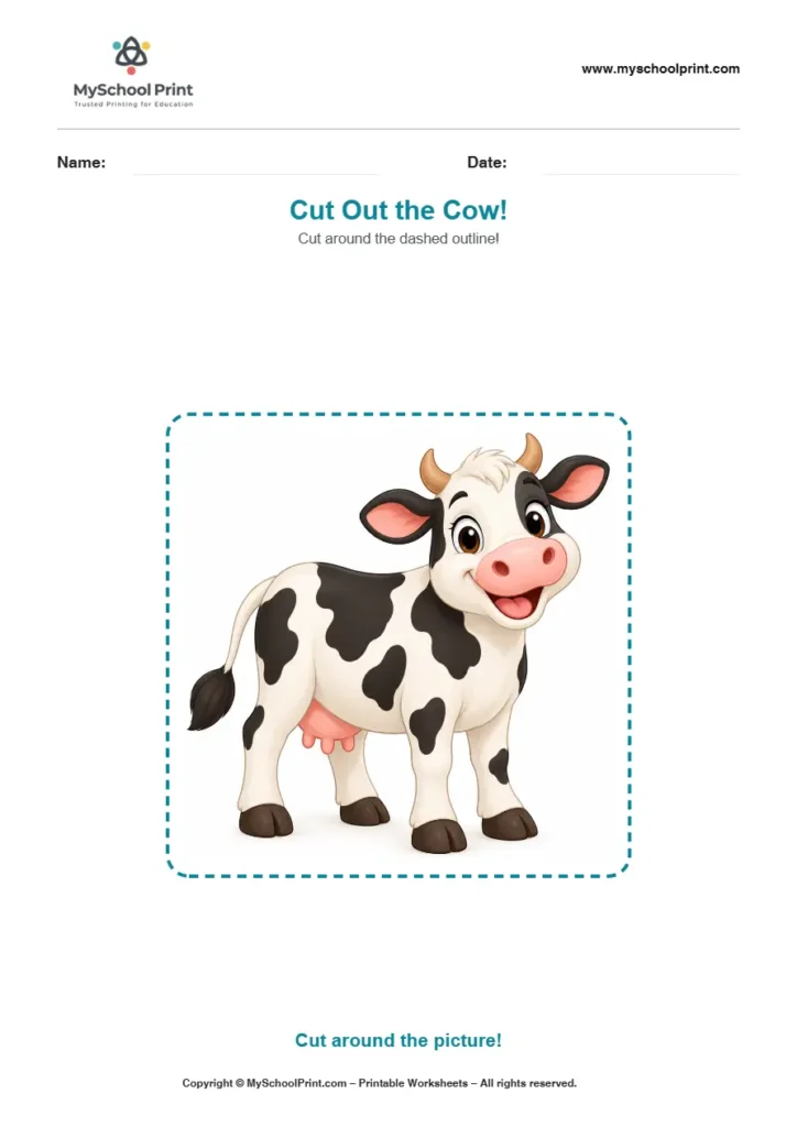 Scissor activity worksheet 127 for kids