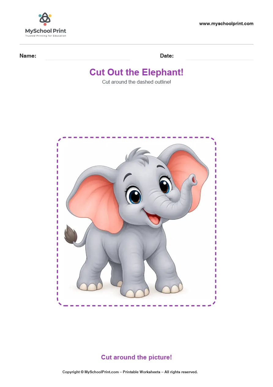 Scissor activity worksheet 130 for kids