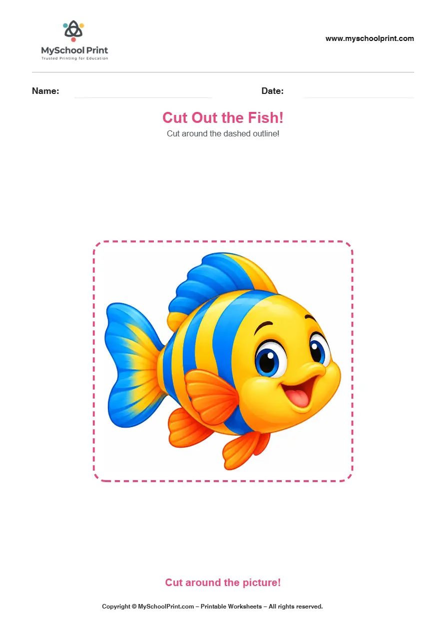 Scissor activity worksheet 132 for kids