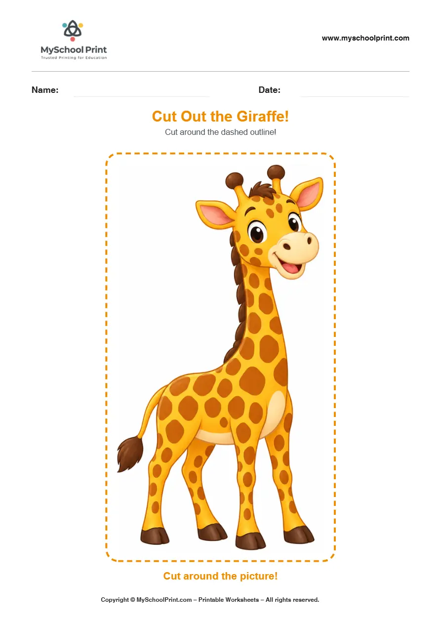 Scissor activity worksheet 133 for kids