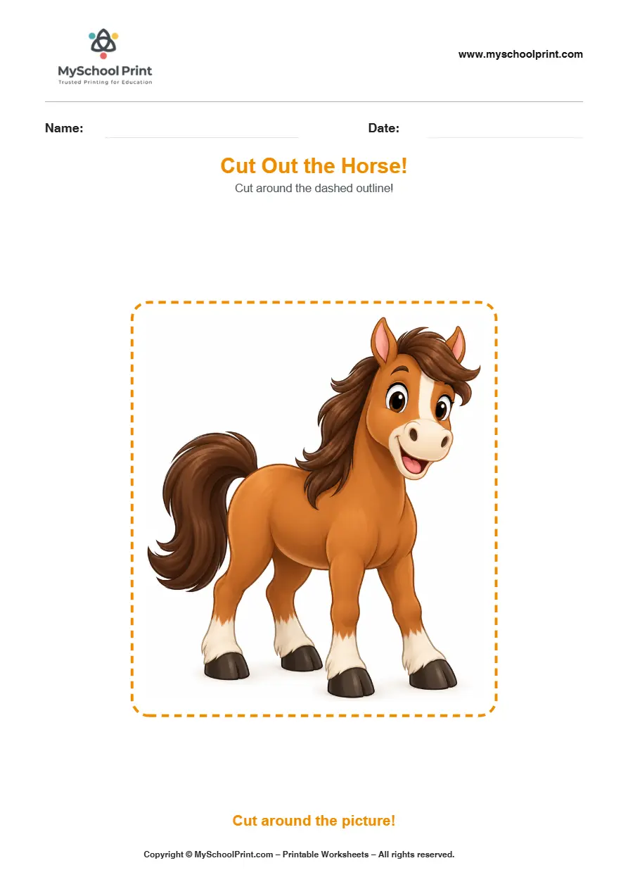 Scissor activity worksheet 135 for kids