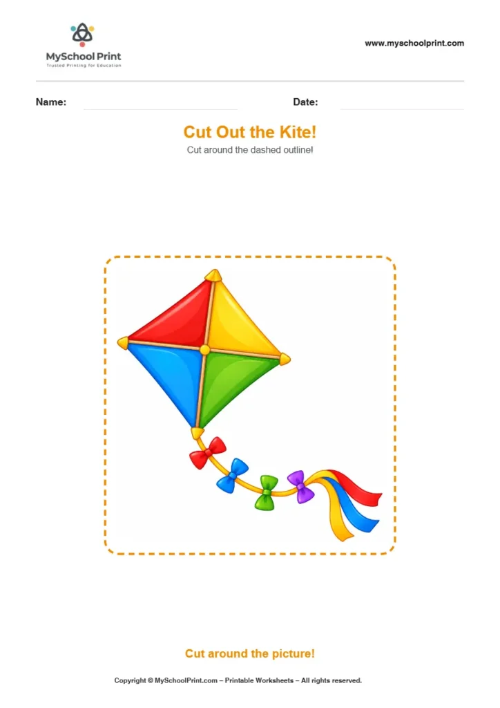 Scissor activity worksheet 136 for kids