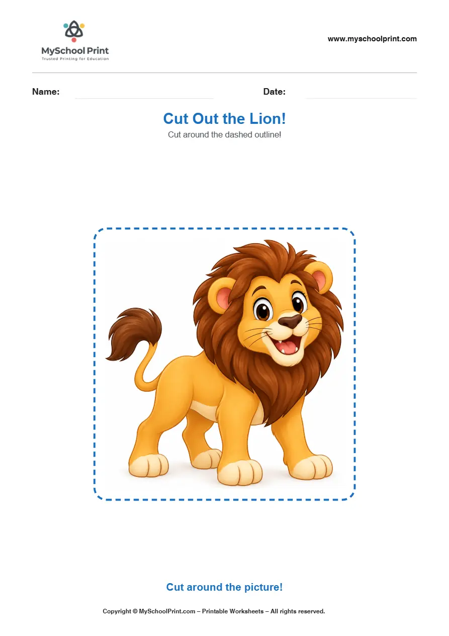 Scissor activity worksheet 137 for kids