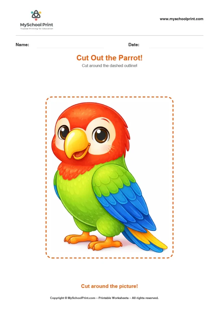 Scissor activity worksheet 140 for kids