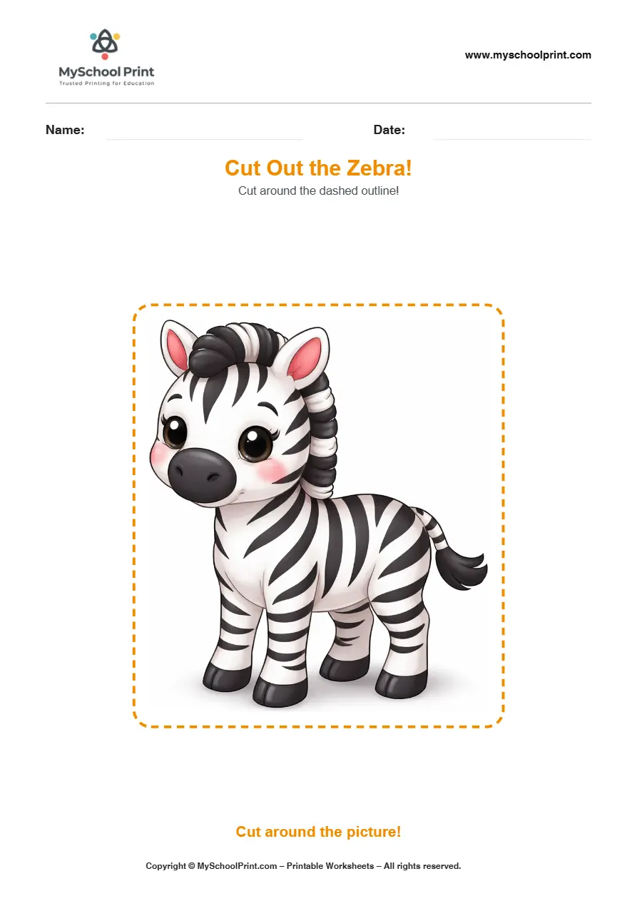 Scissor activity worksheet 150 for kids