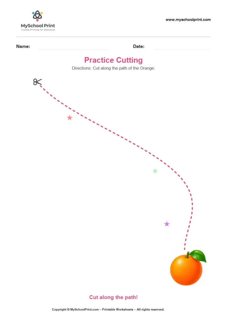 Scissor activity worksheet 19 for kids