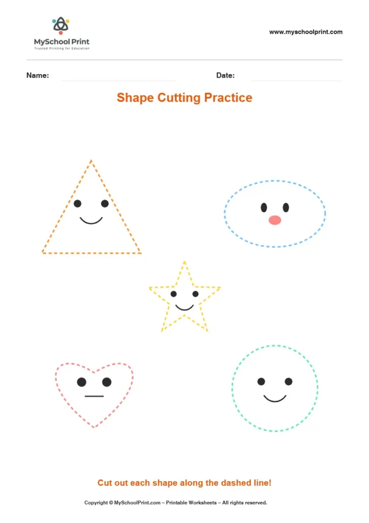 Scissor activity worksheet 21 for kids