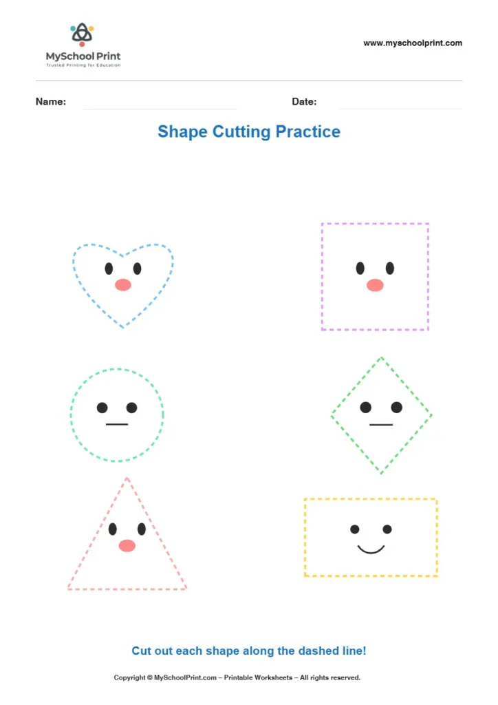 Scissor activity worksheet 22 for kids