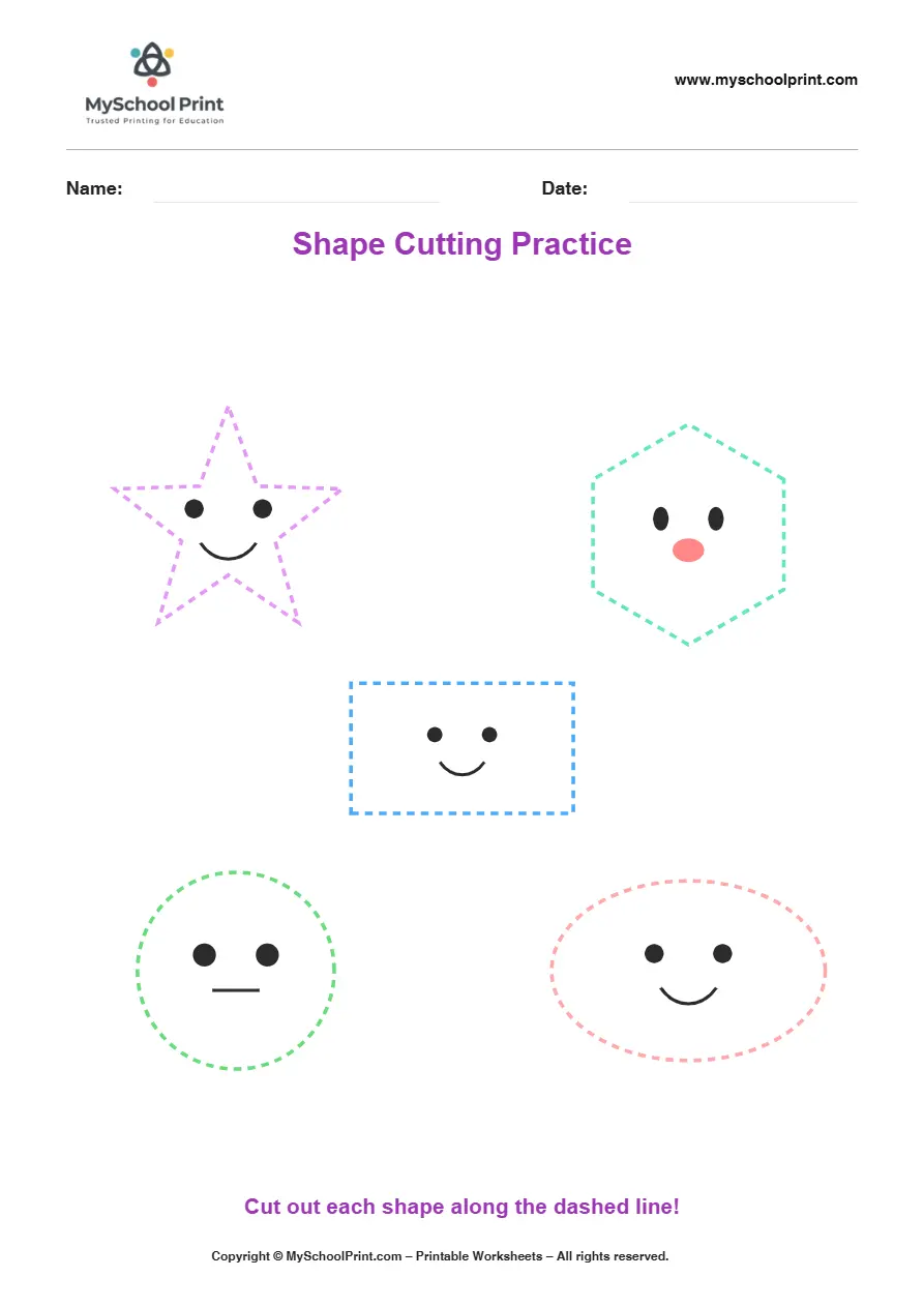 Scissor activity worksheet 23 for kids