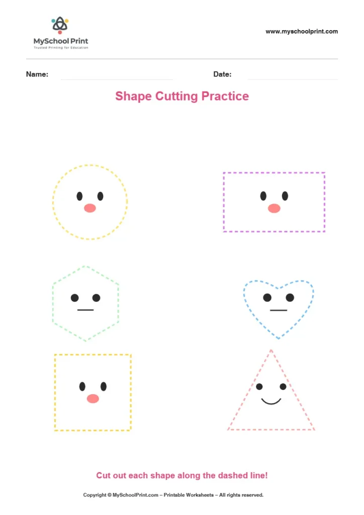 Scissor activity worksheet 24 for kids