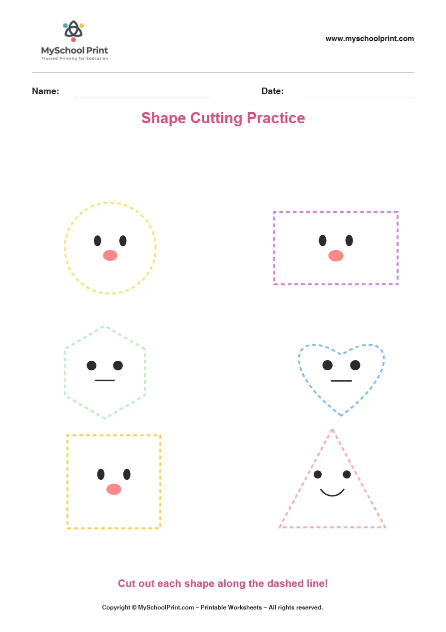 Scissor activity worksheet 24 for kids