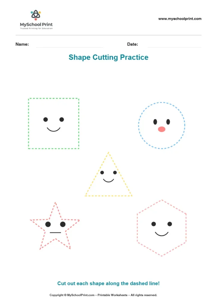 Scissor activity worksheet 25 for kids
