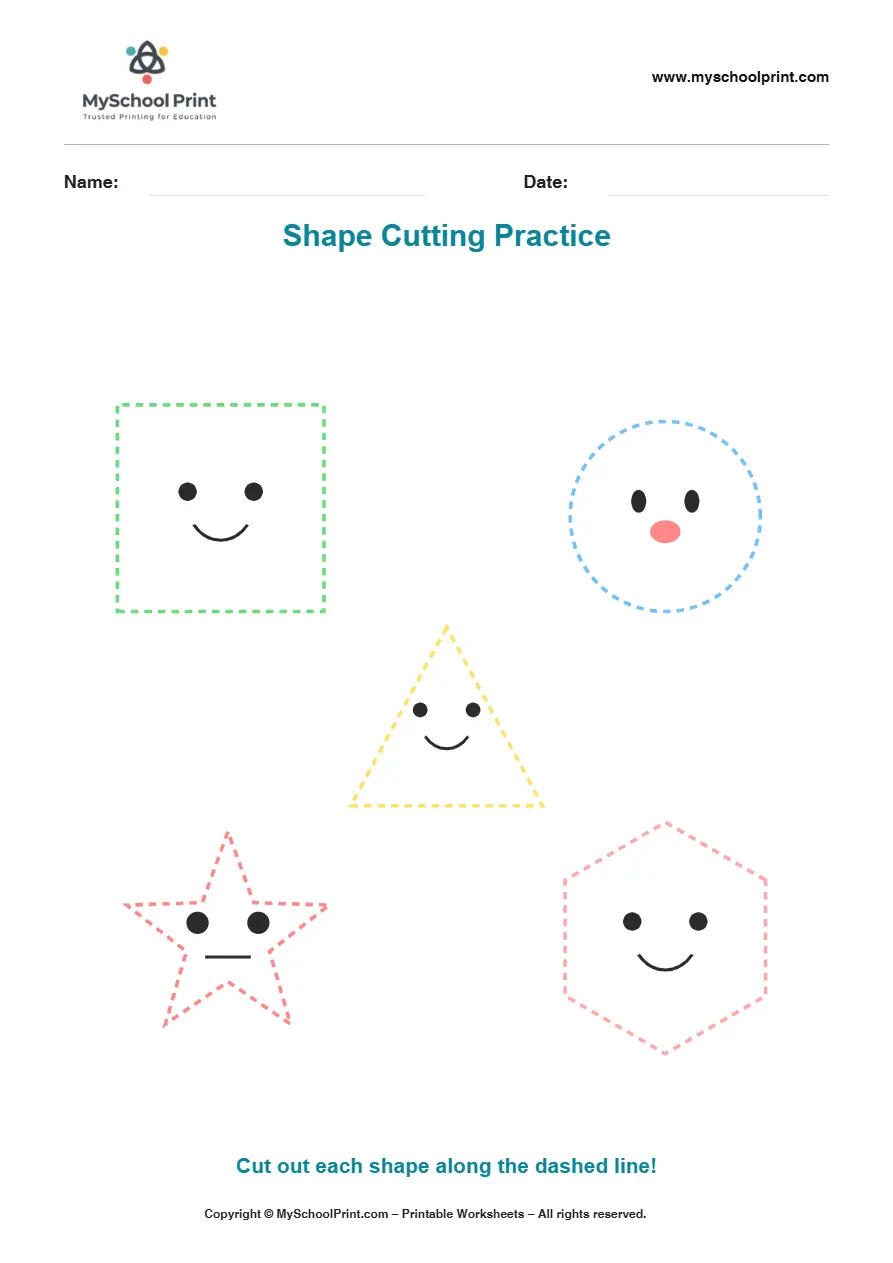 Scissor activity worksheet 25 for kids