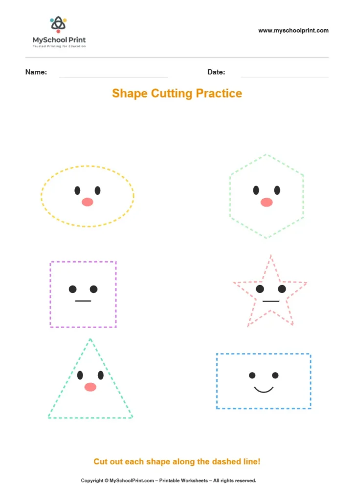 Scissor activity worksheet 26 for kids
