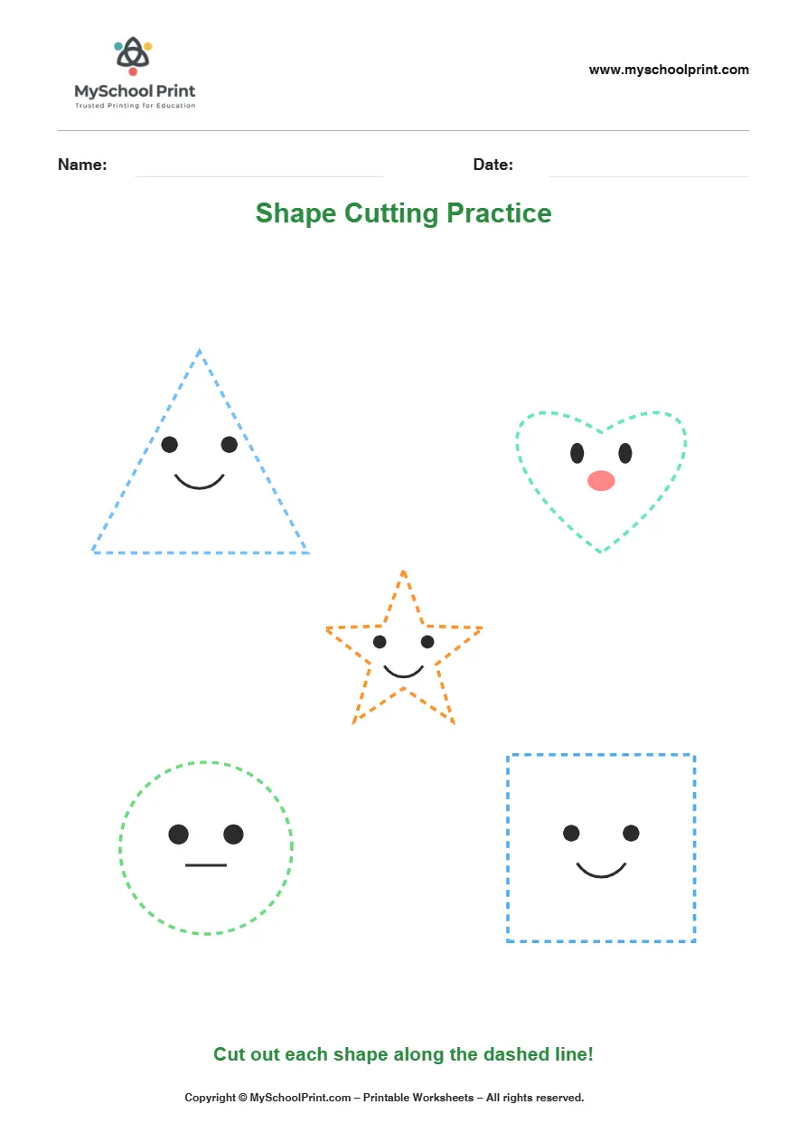 Scissor activity worksheet 27 for kids