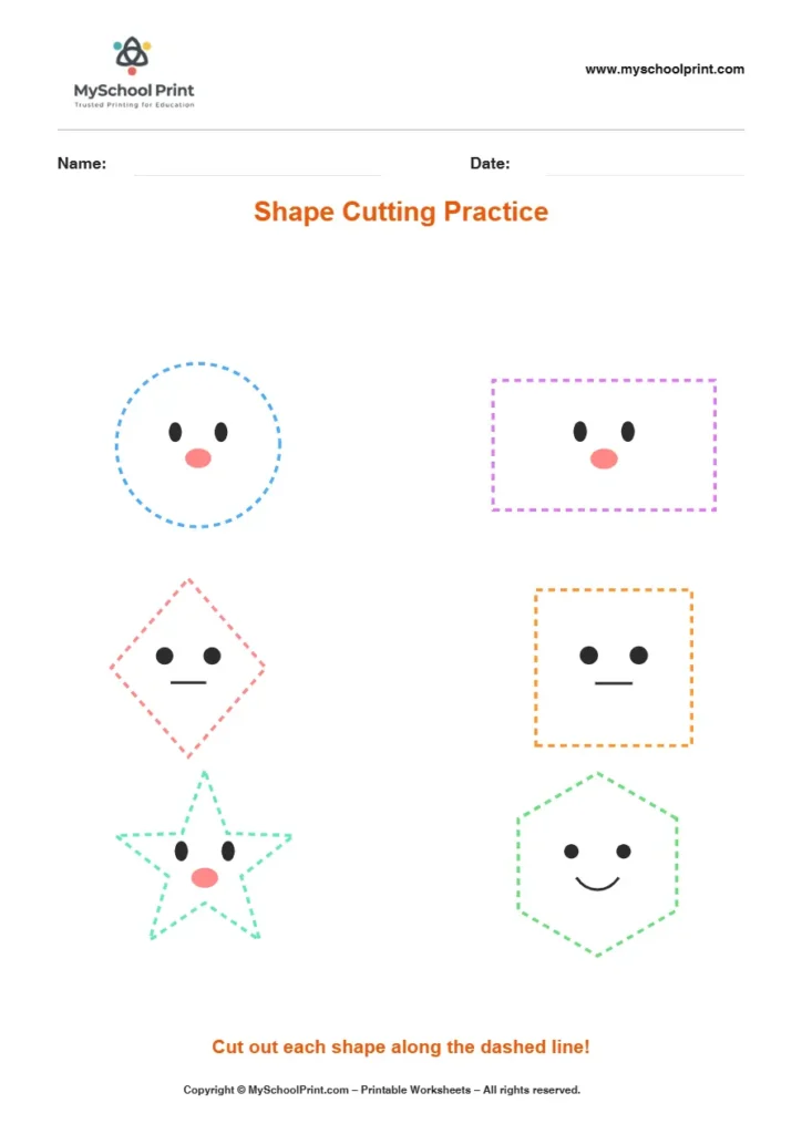 Scissor activity worksheet 28 for kids
