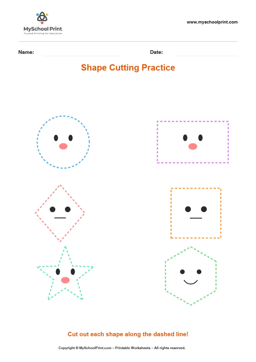 Scissor activity worksheet 28 for kids