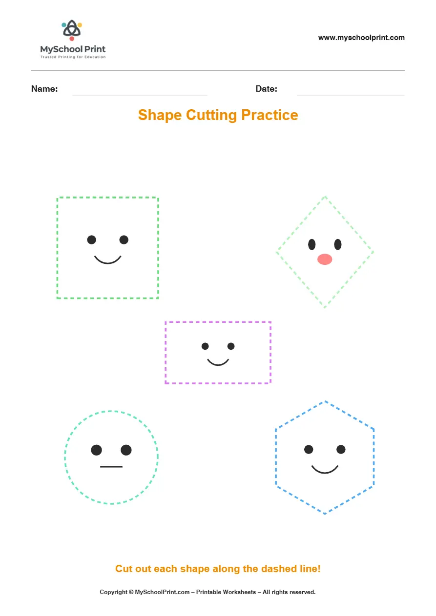 Scissor activity worksheet 33 for kids
