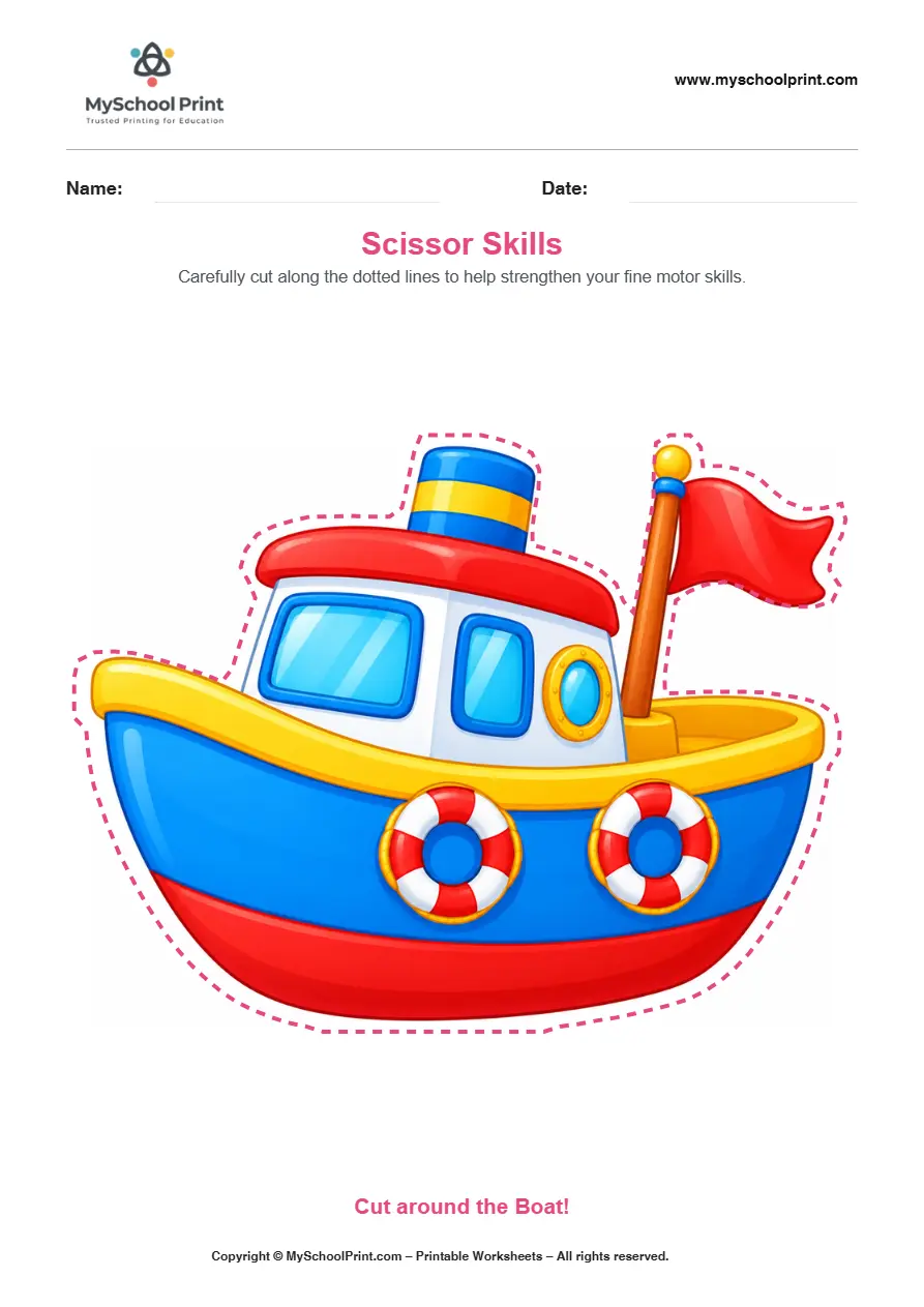 Scissor activity worksheet 37 for kids