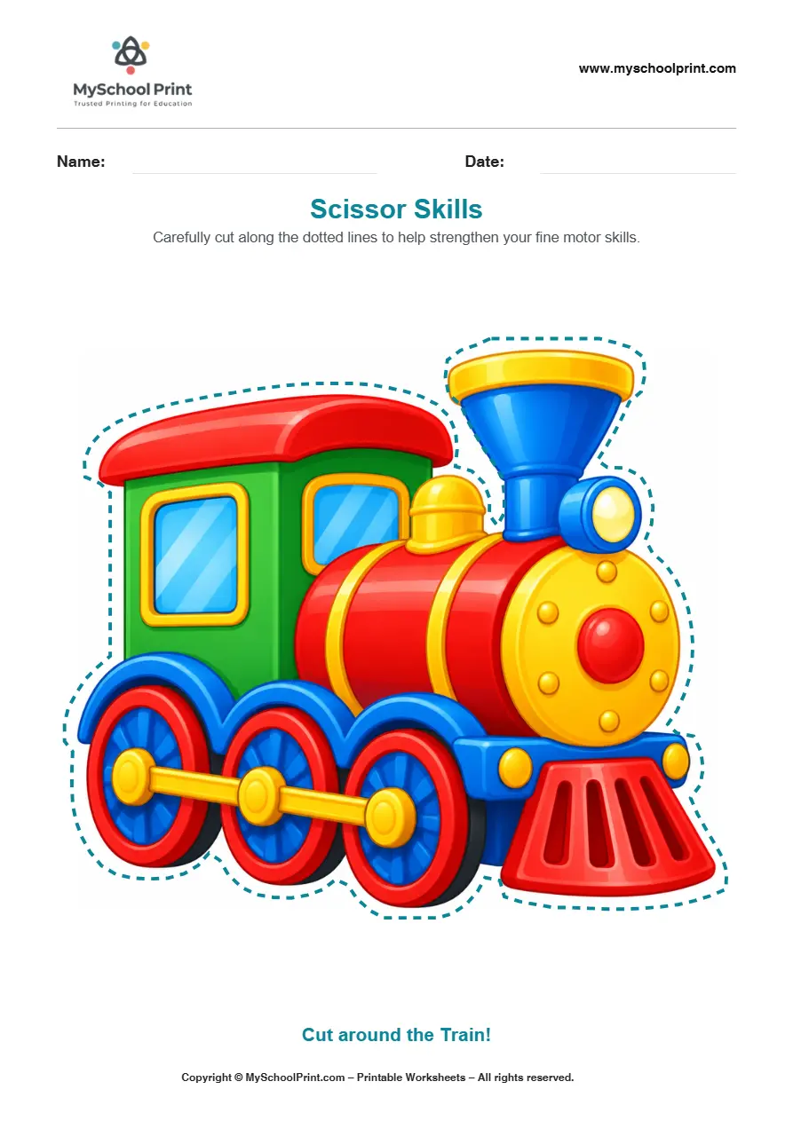 Scissor activity worksheet 38 for kids