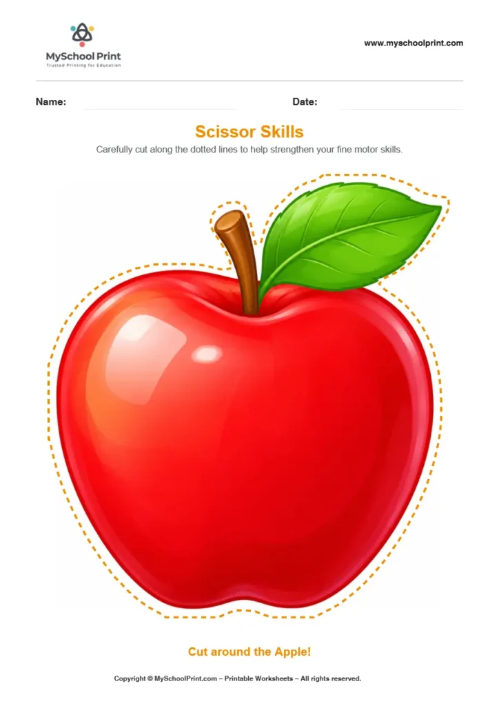 Scissor activity worksheet 39 for kids