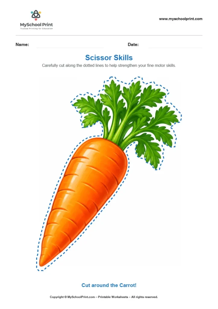 Scissor activity worksheet 42 for kids