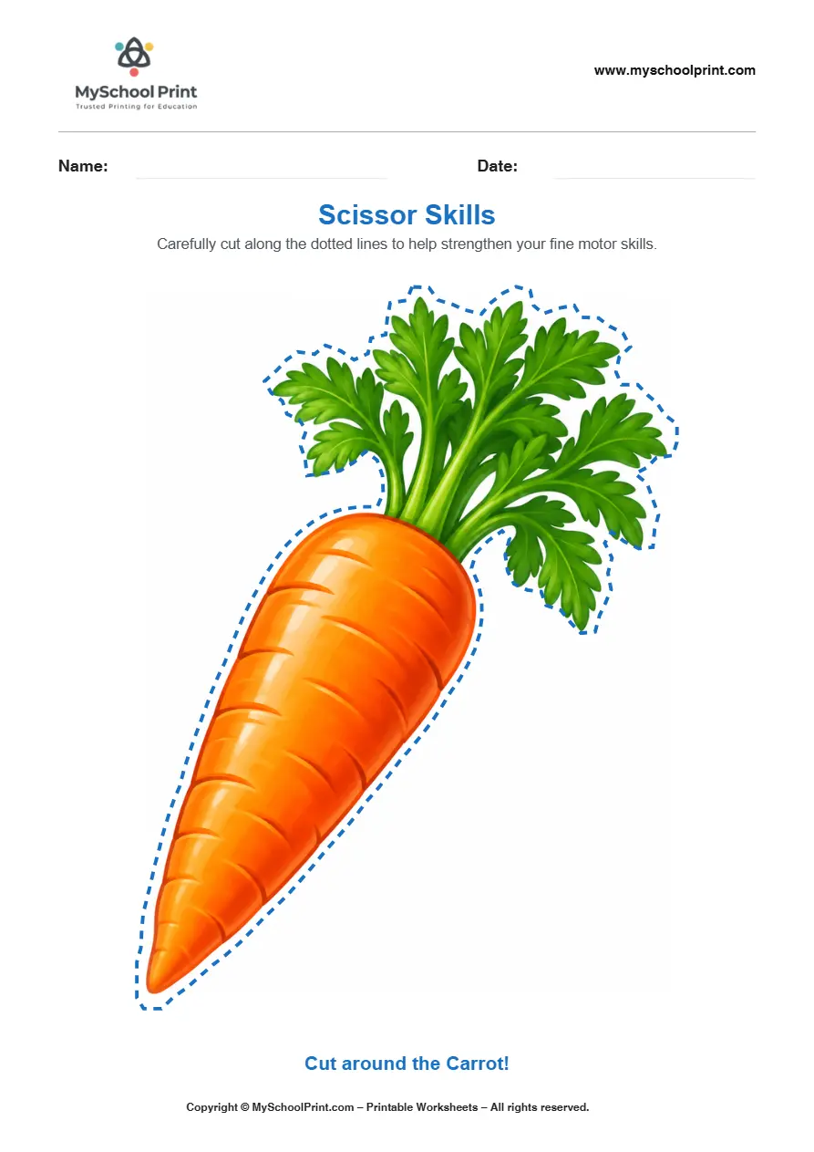 Scissor activity worksheet 42 for kids