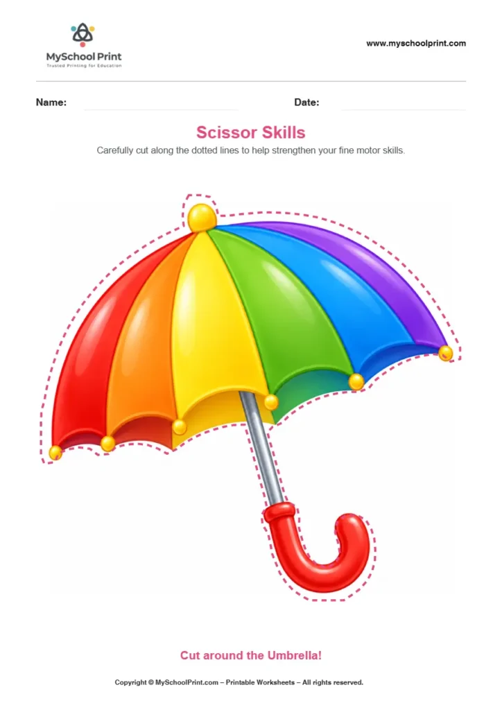 Scissor activity worksheet 44 for kids