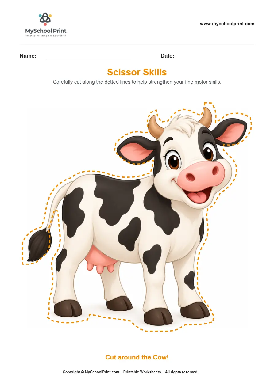 Scissor activity worksheet 46 for kids