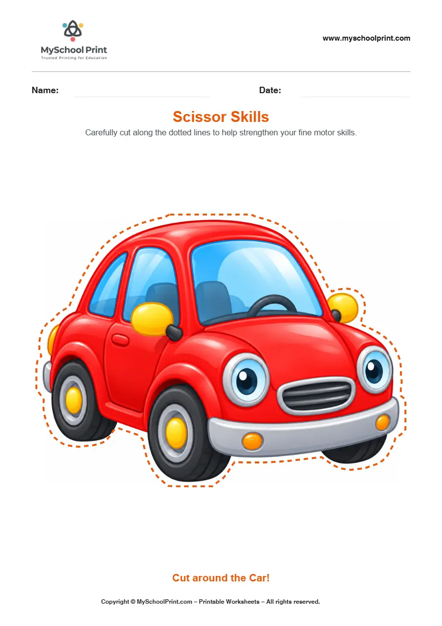 Scissor activity worksheet 48 for kids