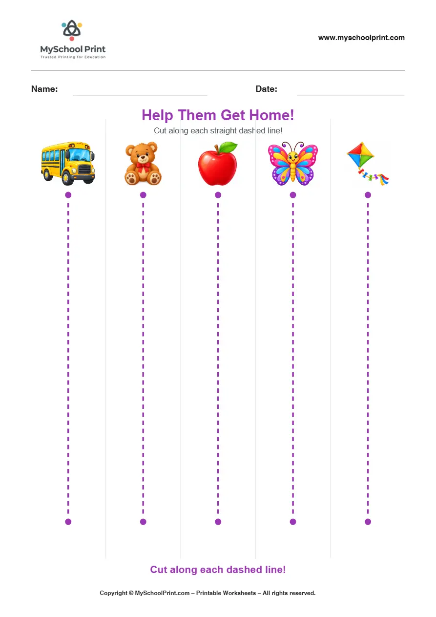 Scissor activity worksheet 53 for kids